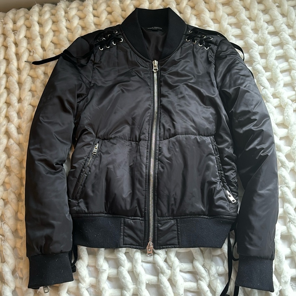BLACK ORCHID Black Goth Jacket Nylon Size Medium